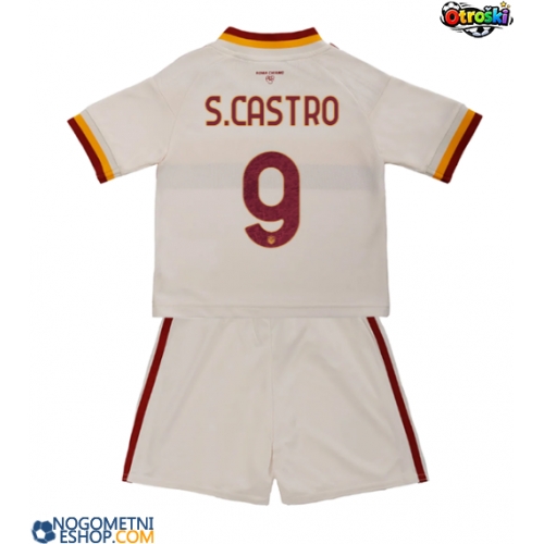 Otroški Nogometni dresi AS Roma Santiago Castro #9 Gostujoči 2026-27 Kratek Rokav (+ Kratke hlače)